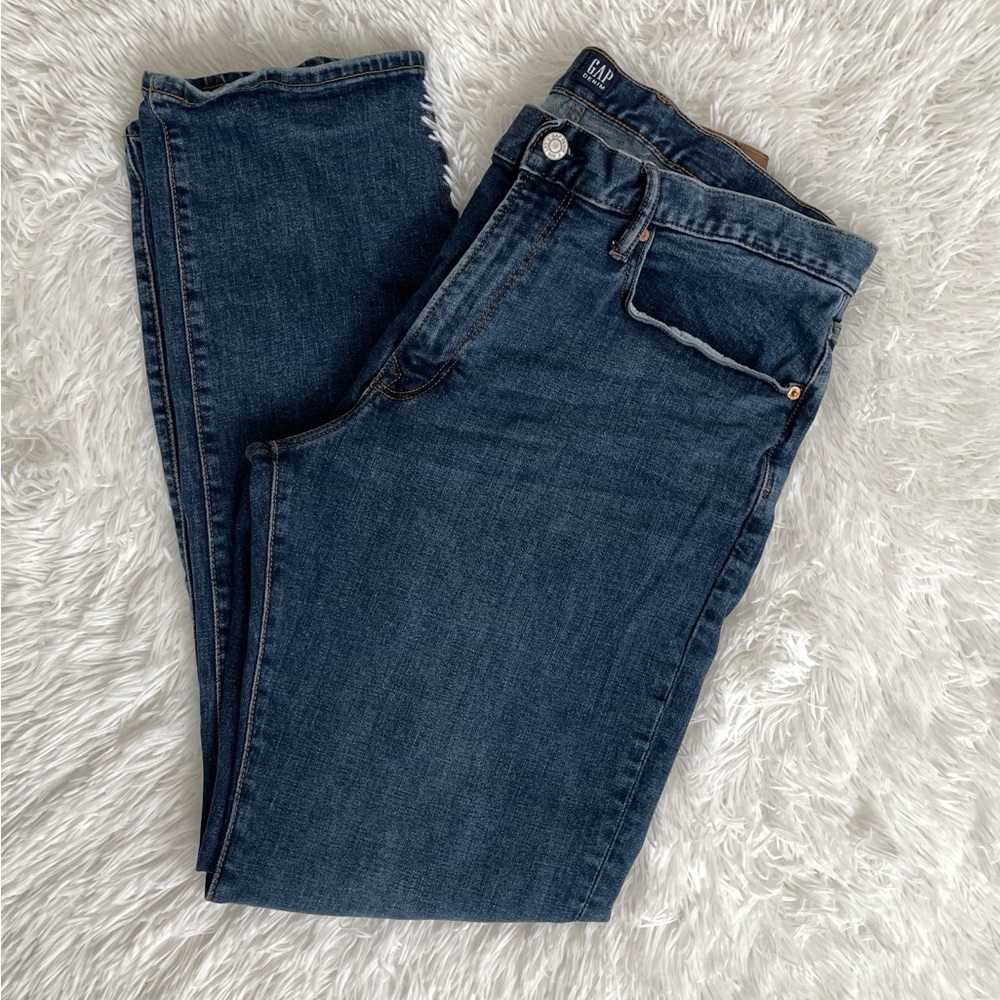 GAP Men's Dark Blue Slim Straight Jeans Size 36 x 32 - Picture 2 of 5